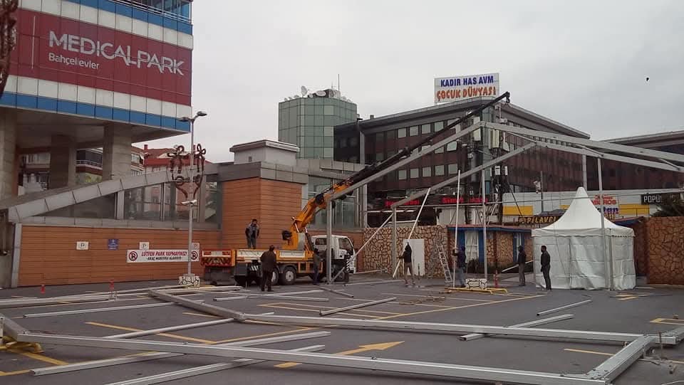 Çelik yapı kurulum çalışması